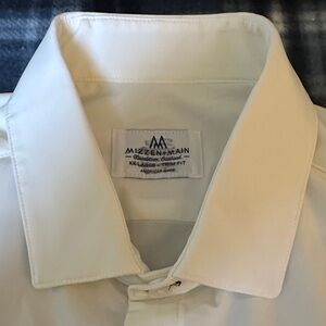 Mizzen+Main Tradition Evolved Slim Cream Point Collar Men’s Dress Shirt Size XXL